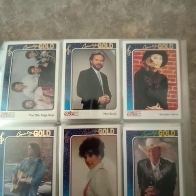22 PAGES OF COUNTRY SINGERS TRADING CARDS
