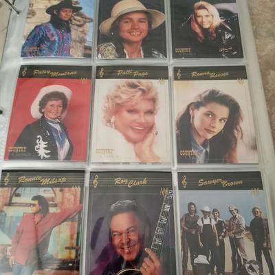 22 PAGES OF COUNTRY SINGERS TRADING CARDS
