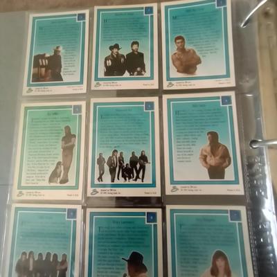 22 PAGES OF COUNTRY SINGERS TRADING CARDS