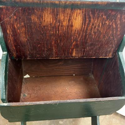 1464 Green Painted Arts & Crafts Sewing Stand
