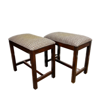 1502 Pair of Mahogany Upholstered Benches