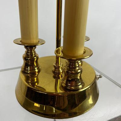 1503 Brass Student Lamp with Tole Painted Shade