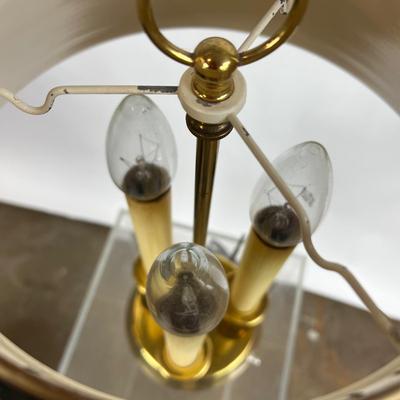 1503 Brass Student Lamp with Tole Painted Shade