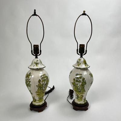 1507 Pair of Vintage Oriental Jar Lamps