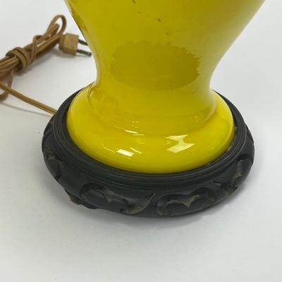 1508 Pair of Yellow Jar Lamps