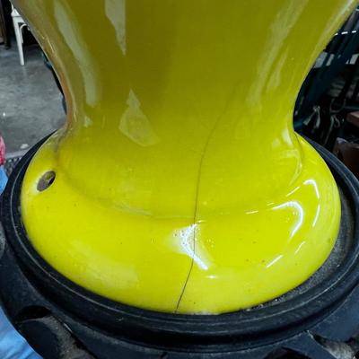 1508 Pair of Yellow Jar Lamps