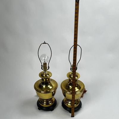 1509 Pair of Brass Lamps