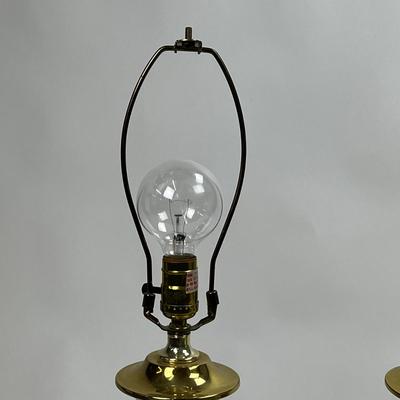 1509 Pair of Brass Lamps