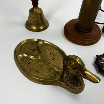 1511 Brass Artillery Shell Lamp and Decor Lot