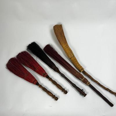 1515 Lot of Antique/Vintage Fireplace Brooms