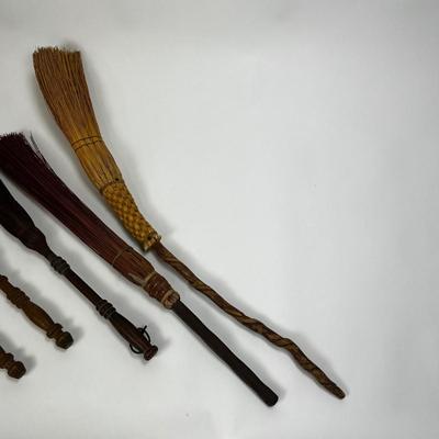 1515 Lot of Antique/Vintage Fireplace Brooms