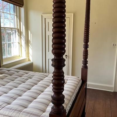 1519 Custom Antique Mahogany Canopy Bed