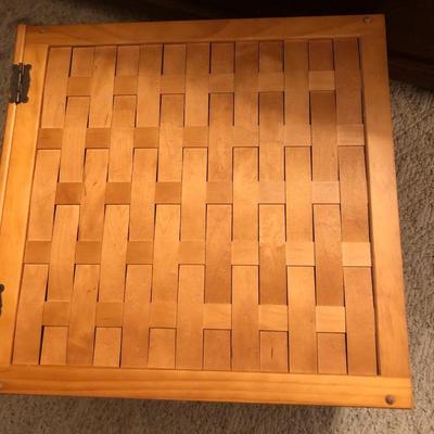 Handcrafted Wooden Clothes Hamper -Lot 256