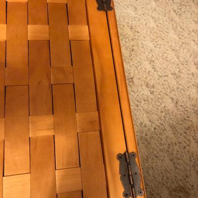 Handcrafted Wooden Clothes Hamper -Lot 256