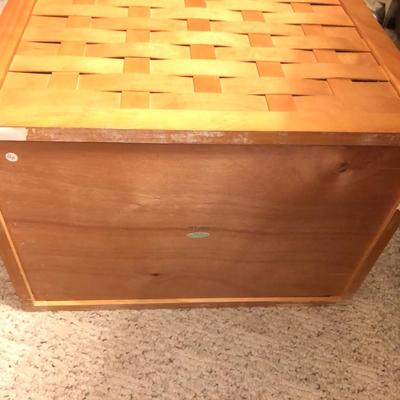 Handcrafted Wooden Clothes Hamper -Lot 256