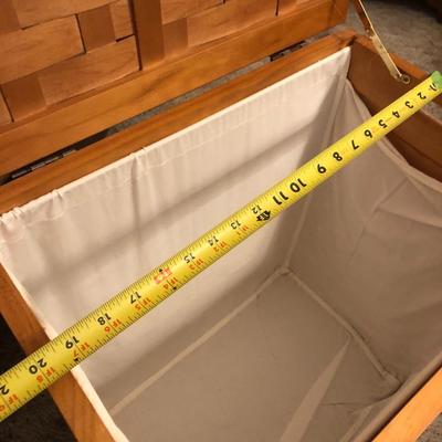 Handcrafted Wooden Clothes Hamper -Lot 256