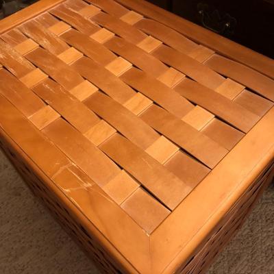 Handcrafted Wooden Clothes Hamper -Lot 256