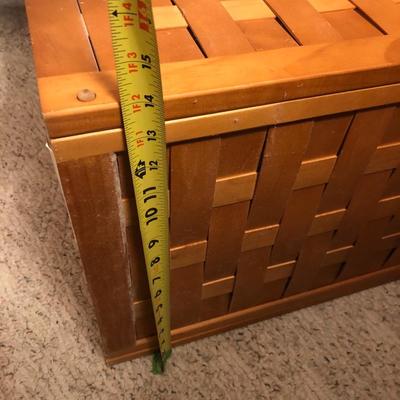 Handcrafted Wooden Clothes Hamper -Lot 256