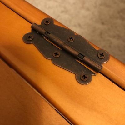 Handcrafted Wooden Clothes Hamper -Lot 256