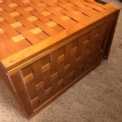 Handcrafted Wooden Clothes Hamper -Lot 256