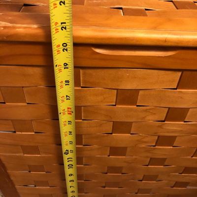 Handcrafted Wooden Clothes Hamper -Lot 256