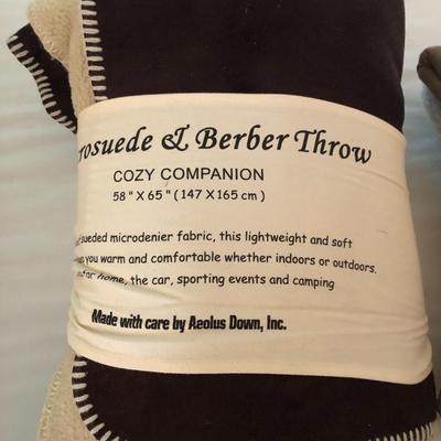 Aeolus Down, Inc. Two Microsuede & Berber Throws -Lot 260