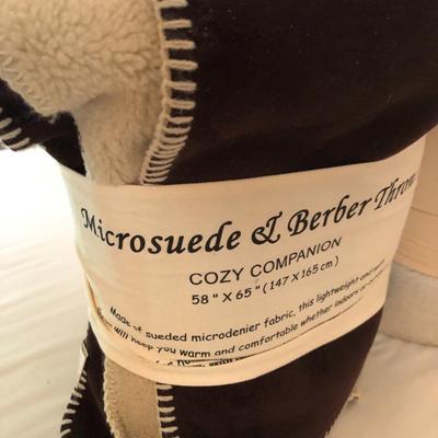 Aeolus Down, Inc. Two Microsuede & Berber Throws -Lot 260