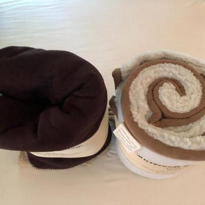 Aeolus Down, Inc. Two Microsuede & Berber Throws -Lot 260