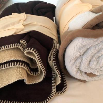 Aeolus Down, Inc. Two Microsuede & Berber Throws -Lot 260