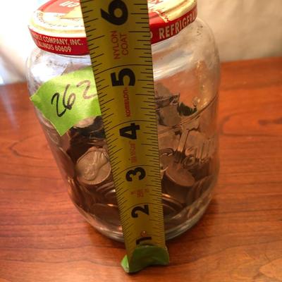 Vintage Barrel Pickle Jar Filled with Coins -Lot 262