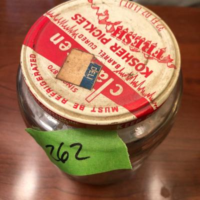 Vintage Barrel Pickle Jar Filled with Coins -Lot 262