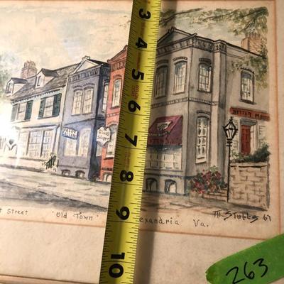 Watercolor - Old Town Alexandria, Virginia - Stubbs - 1967 -Lot 263