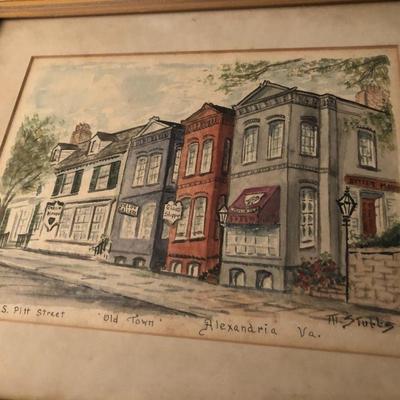 Watercolor - Old Town Alexandria, Virginia - Stubbs - 1967 -Lot 263