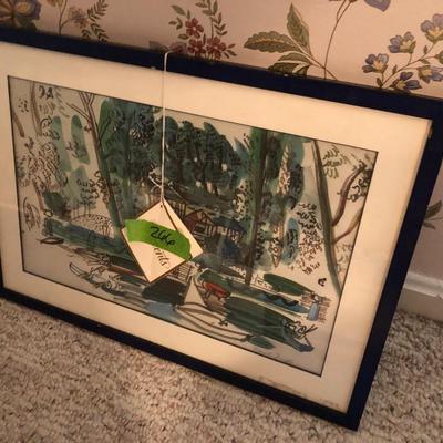 Ethan Allen Accents - Signed Raoul Dufy - Glass Framed Art -Lot 266