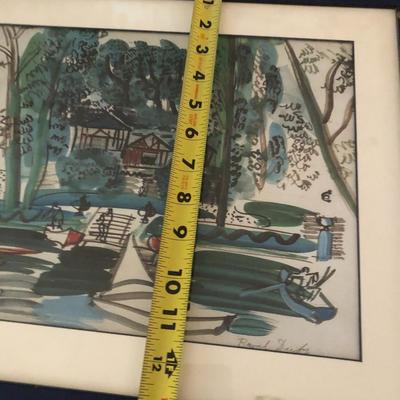 Ethan Allen Accents - Signed Raoul Dufy - Glass Framed Art -Lot 266