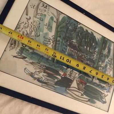 Ethan Allen Accents - Signed Raoul Dufy - Glass Framed Art -Lot 266