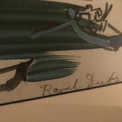 Ethan Allen Accents - Signed Raoul Dufy - Glass Framed Art -Lot 266