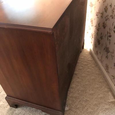 Virginia Galleries Henkel-Harris 65â€™ SOLID Wild Black Cherry 5 Drawer Dresser -Lot 269