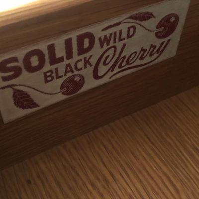 Virginia Galleries Henkel-Harris 65â€™ SOLID Wild Black Cherry 5 Drawer Dresser -Lot 269
