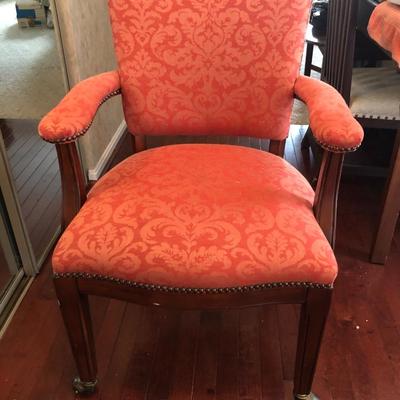 Traditional Style Chair On Casters