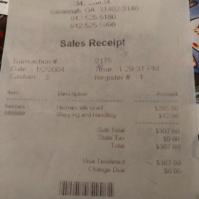 HERMÃˆS Scarf ***New in Box*** Limited Edition -Lot 274