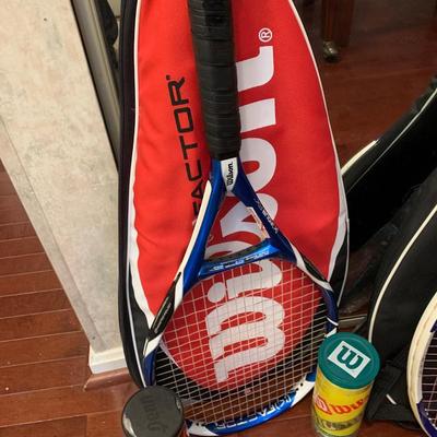 Large Lot - Tennis Rackets Carry Bag Tennis Balls