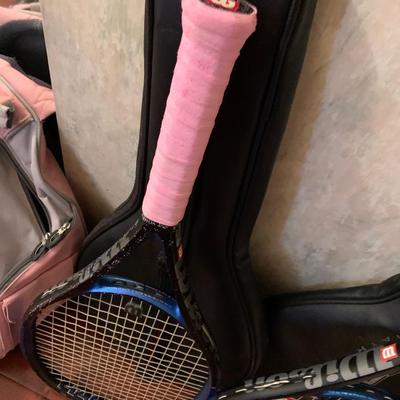 Large Lot - Tennis Rackets Carry Bag Tennis Balls
