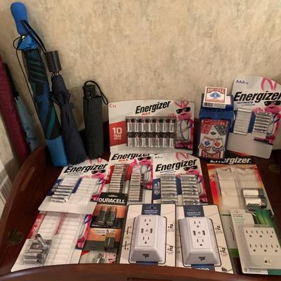 Large Lot BATTERIES UMBRELLAS PLAYING CARDS LIGHT TIMER