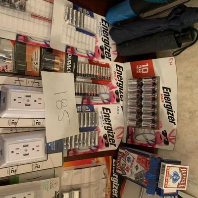 Large Lot BATTERIES UMBRELLAS PLAYING CARDS LIGHT TIMER