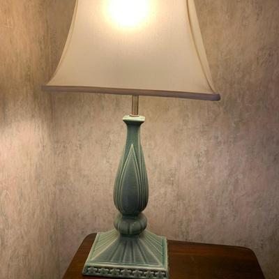 Hall Table w/ Hideaway Shelf & Lamp