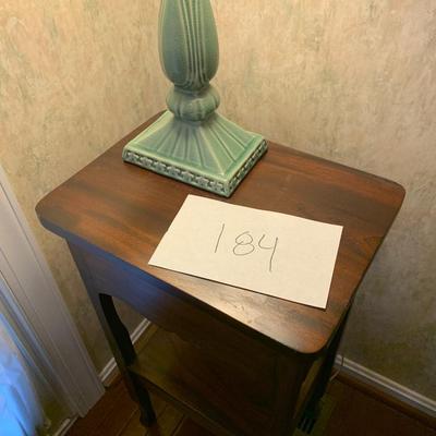 Hall Table w/ Hideaway Shelf & Lamp