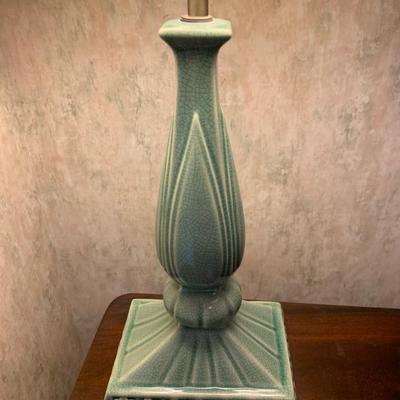 Hall Table w/ Hideaway Shelf & Lamp