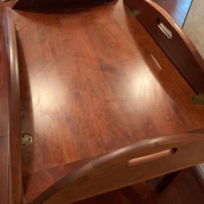 Mahogany Fold Sides Serving Table