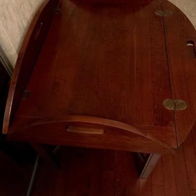 Mahogany Fold Sides Serving Table